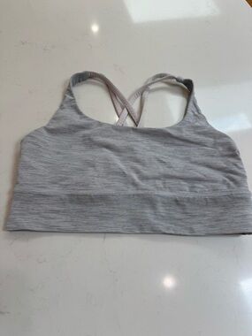 Lululemon Energy Bra Longline Size 10 Gray